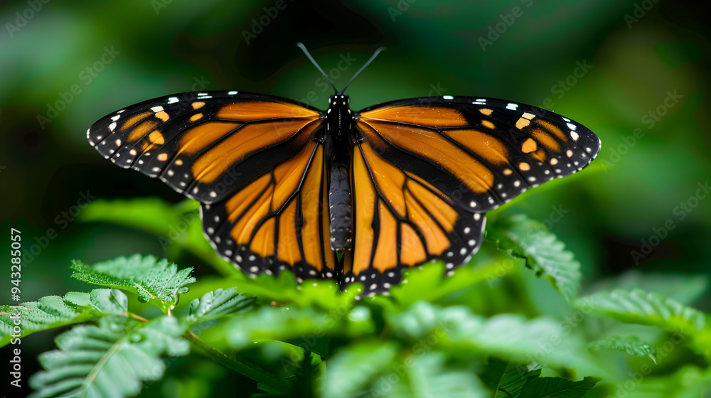 Fototapeta premium Close Butterfly Plant