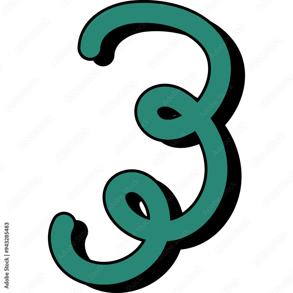 Obraz premium Abstract Retro Squiggly