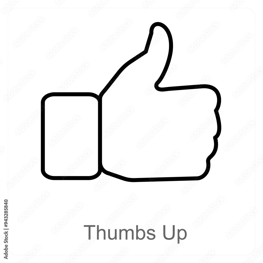Thumbs Up and like icon concept Thumbs Up and like icon concept