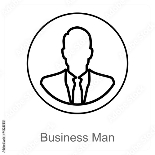Business Man and administrator icon concept