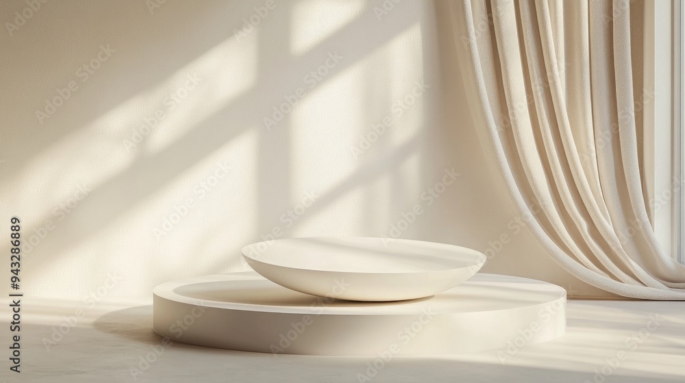 3D rendering of a minimalist product display backdrop for fashion and cream cosmetics decor Contemporary empty podium background for premium products 3D rendering of a minimalist product display backdrop for fashion and cream cosmetics decor Contemporary empty podium background for premium products