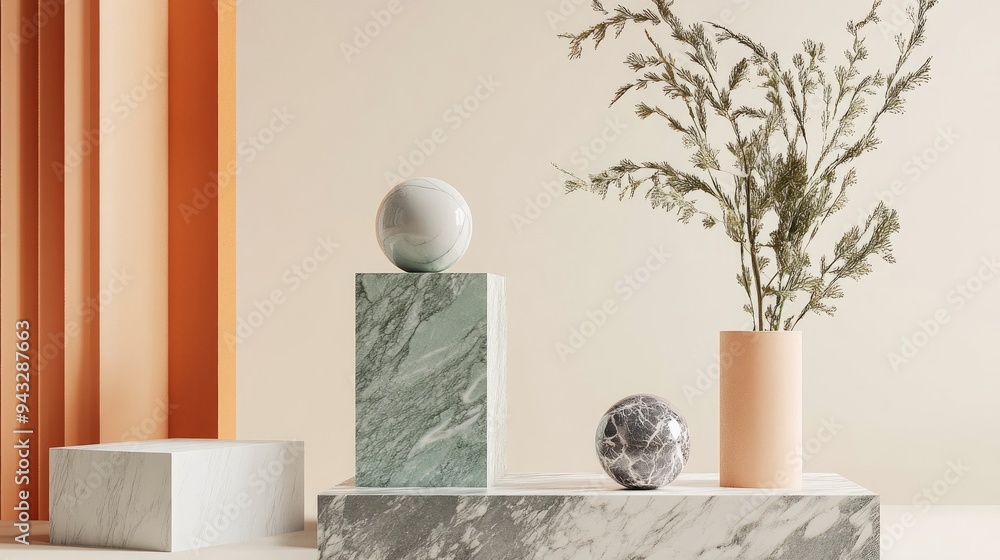 3D geometric pedestal for showcasing products