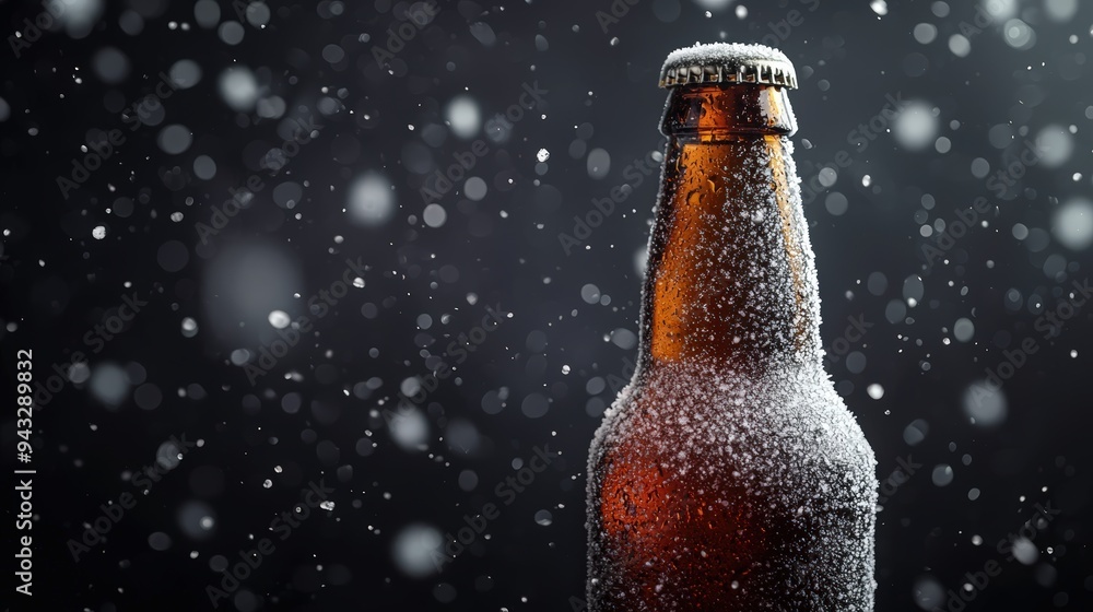 Frosty cold beer bottle Frosty cold beer bottle