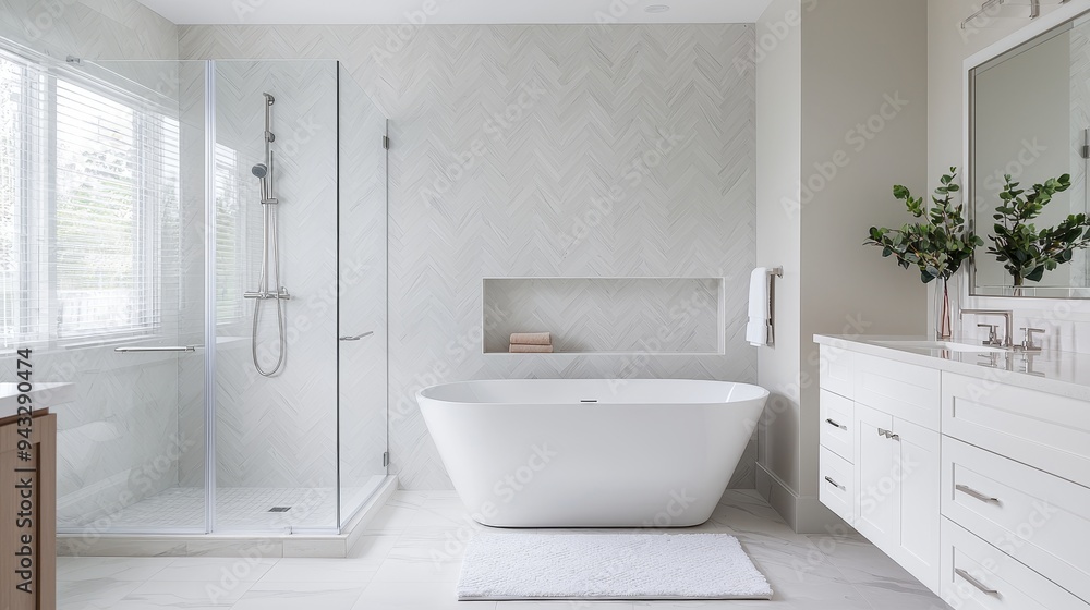 Penthouse Bathroom With Freestanding Tub And Shower preview