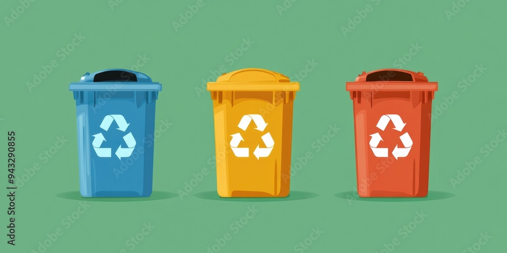 Colorful Trash Bins Colorful Trash Bins