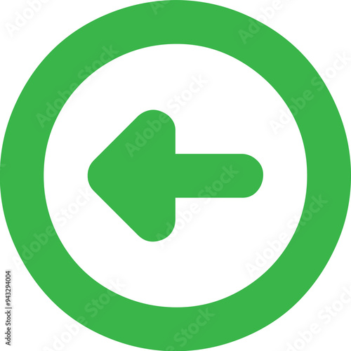 Left round button icon logo design