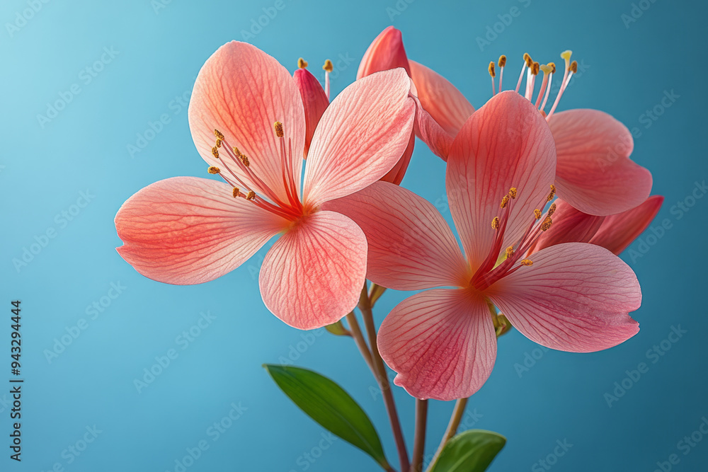 A blooming flower in full color, representing joy and growth, isolated on a pastel background, A blooming flower in full color, representing joy and growth, isolated on a pastel background,
