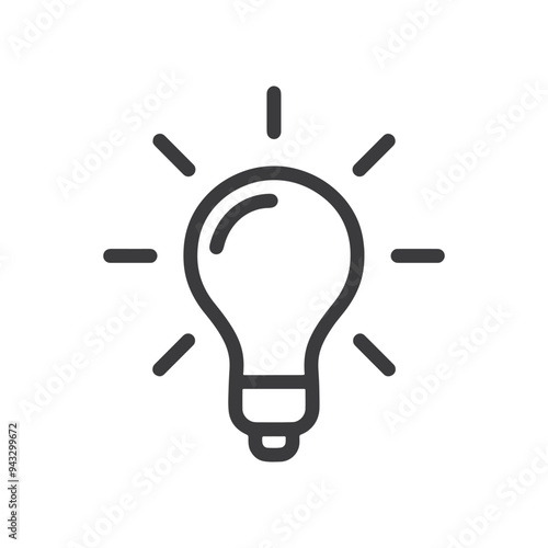 bulb idea line icon