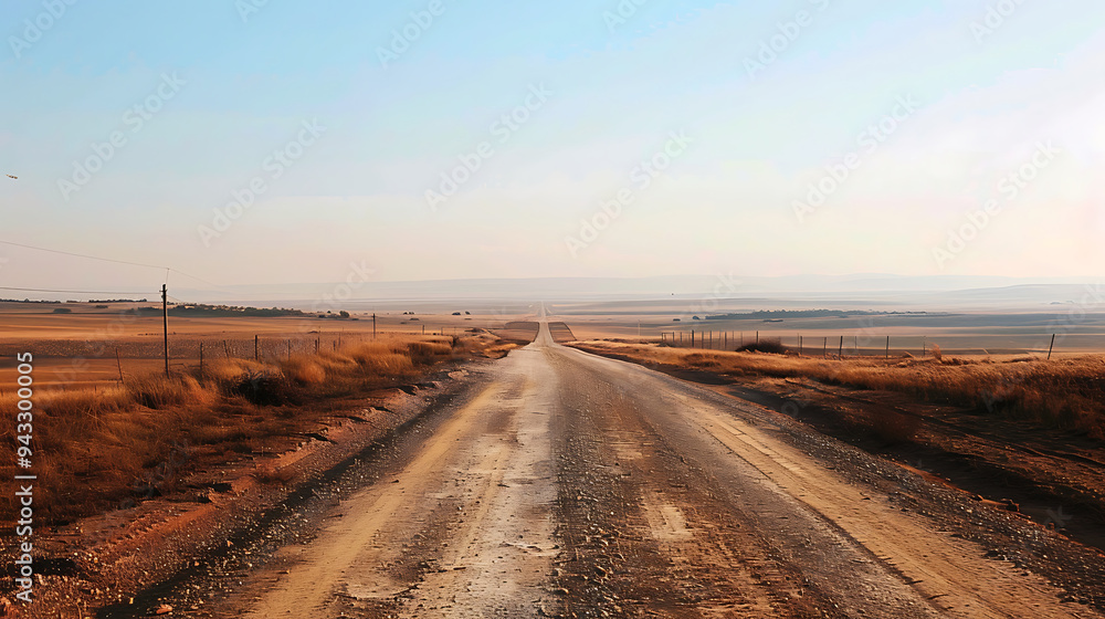 Naklejka premium empty road