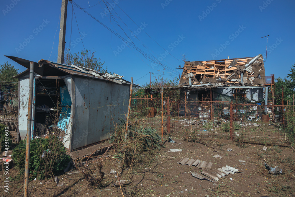 Shelling of civilians. Military aggression. Consequences of the enemy attack on the city of Dnepr. Destroyed residential. Remains of private houses. Consequences of shelling. Russia Ukraine war Shelling of civilians. Military aggression. Consequences of the enemy attack on the city of Dnepr. Destroyed residential. Remains of private houses. Consequences of shelling. Russia Ukraine war