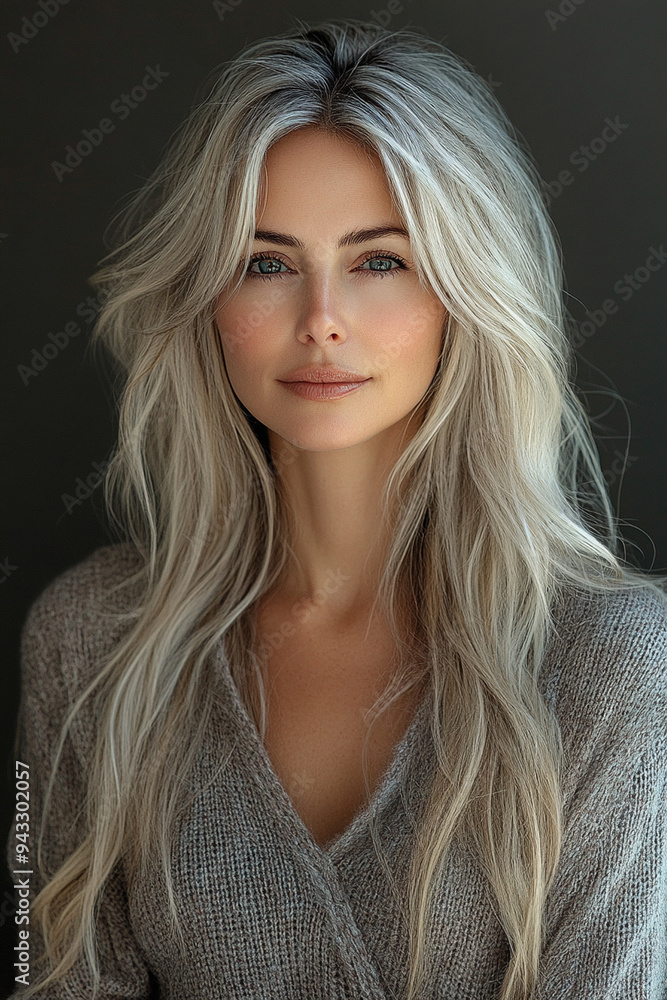 Naklejka premium beautiful middle-aged woman
