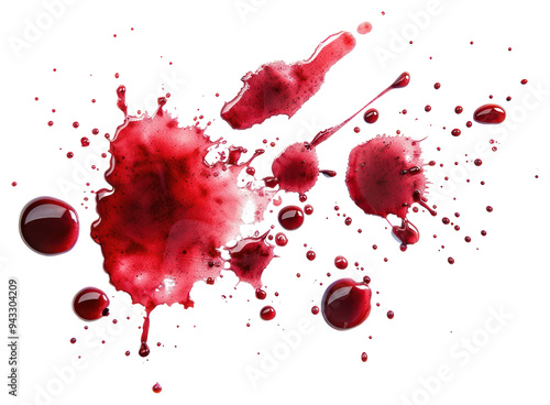 PNG Red liquid splatter on white