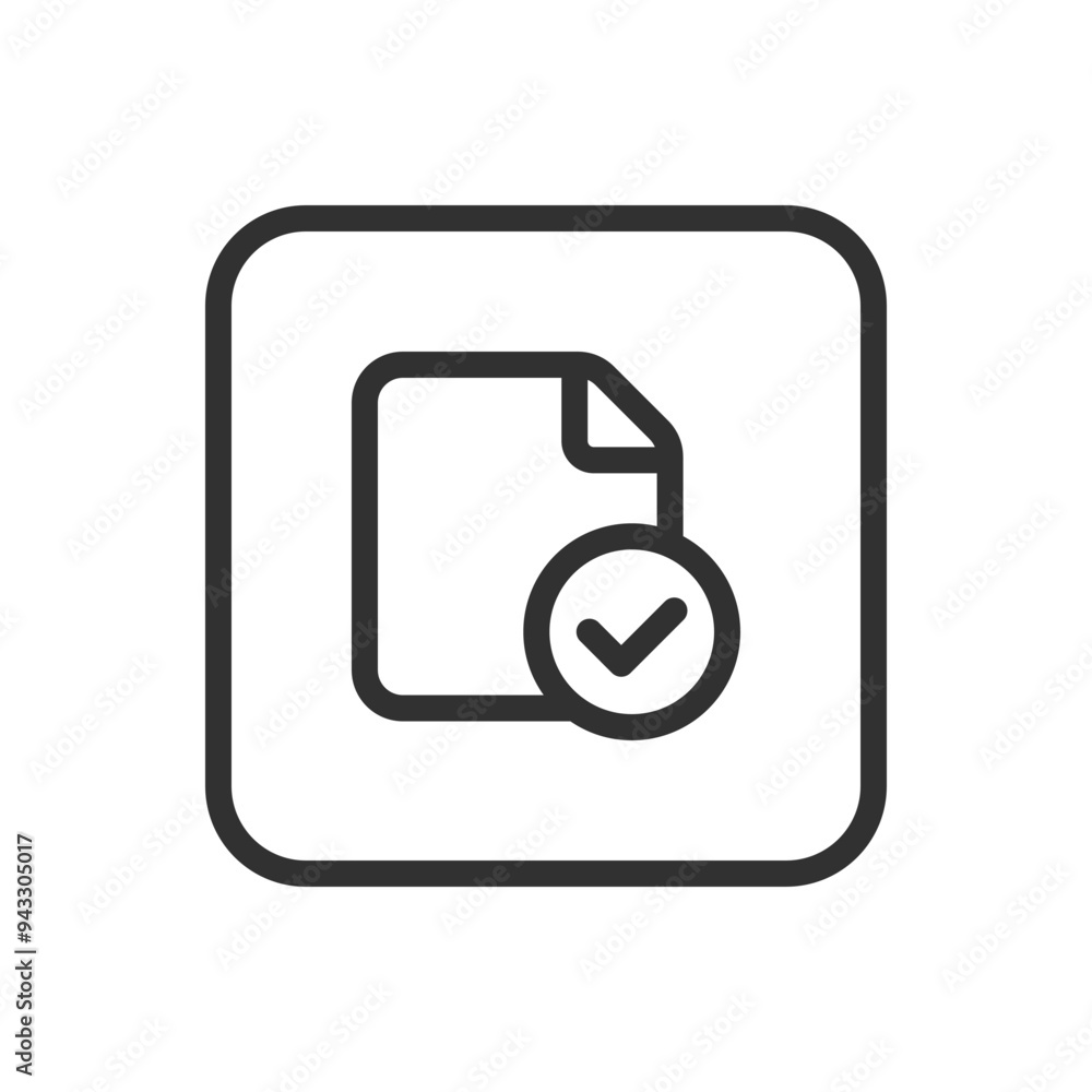 Checked document icon. Modern, simple flat vector illustration for web site or mobile app Checked document icon. Modern, simple flat vector illustration for web site or mobile app
