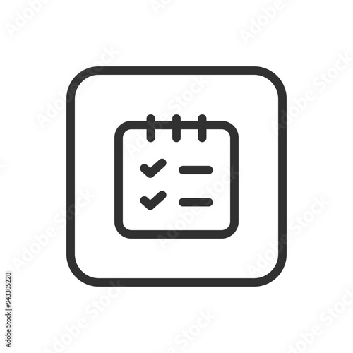 Checklist document icon. Modern, simple flat vector illustration for web site or mobile app