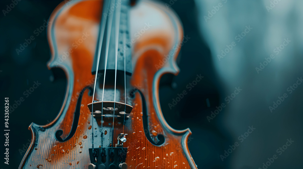 Fototapeta premium Close Person Holding Violin