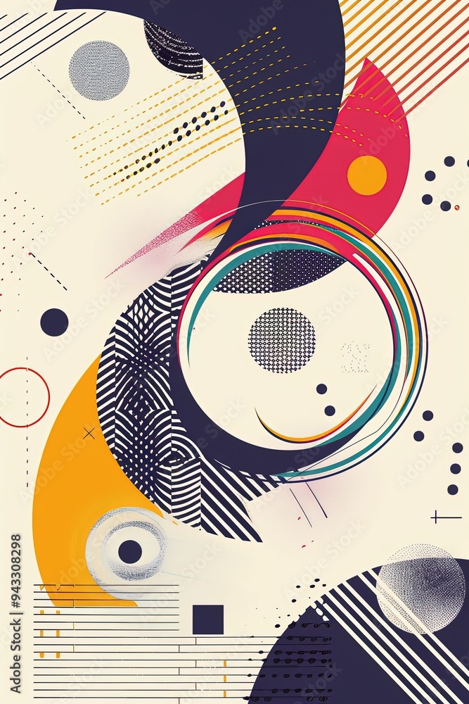 Obraz premium book cover with geometric shapes arranged in a mosaic-like pattern, symbolizing the diverse experiences encountered