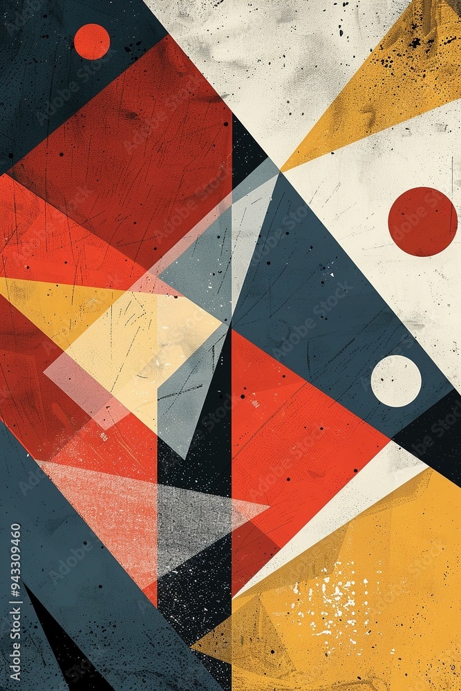 Fototapeta premium book cover with geometric shapes arranged in a mosaic-like pattern, symbolizing the diverse experiences encountered