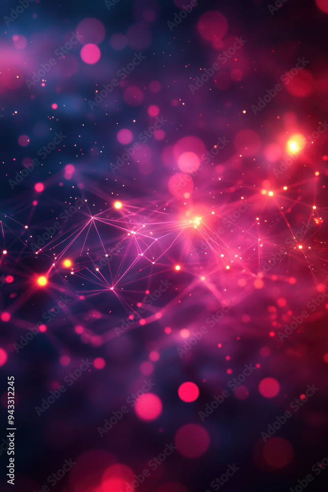 Digital Cloud Network, A vibrant digital network visual showcasing glowing red and pink lines, representing connectivity and technology in a modern, abstract composition Digital Cloud Network, A vibrant digital network visual showcasing glowing red and pink lines, representing connectivity and technology in a modern, abstract composition