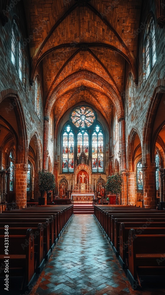 Fototapeta premium interior of the church of st john the baptist