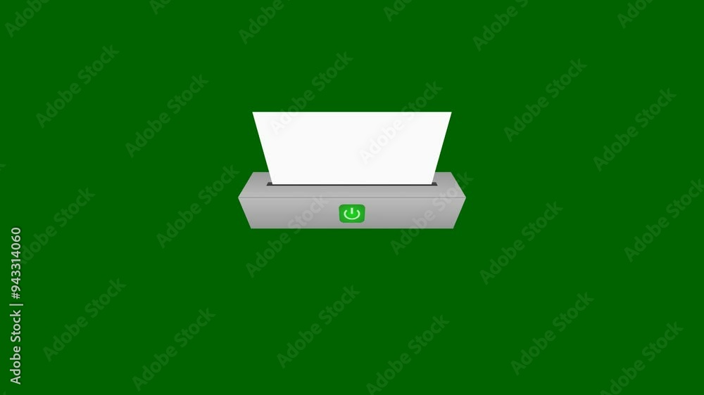 Paper Shredder Animation on Green Screen - 4K Video Paper Shredder Animation on Green Screen - 4K Video