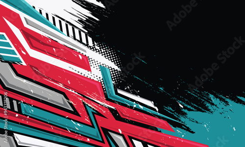 Abstract grunge background for extreme jersey team, racing, cycling, football, gaming, etc