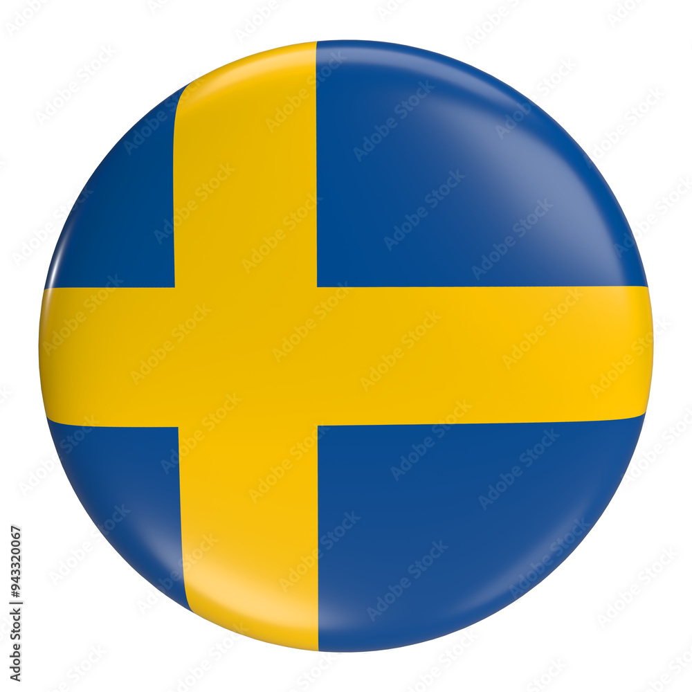 Sweden round flag icon with transparent background Sweden round flag icon with transparent background