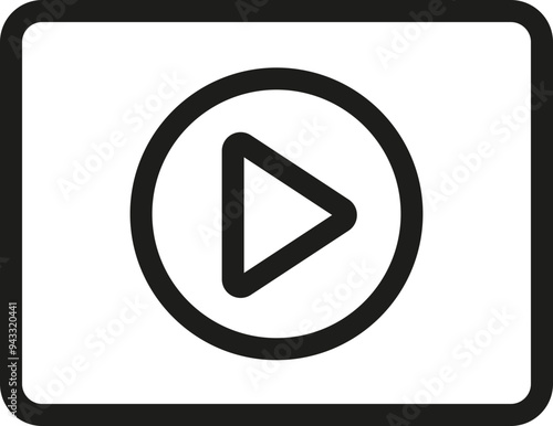 Video icon. Linear style. Media symbol. Free Download Video icon. Linear style. Media symbol. - GFXLoad
