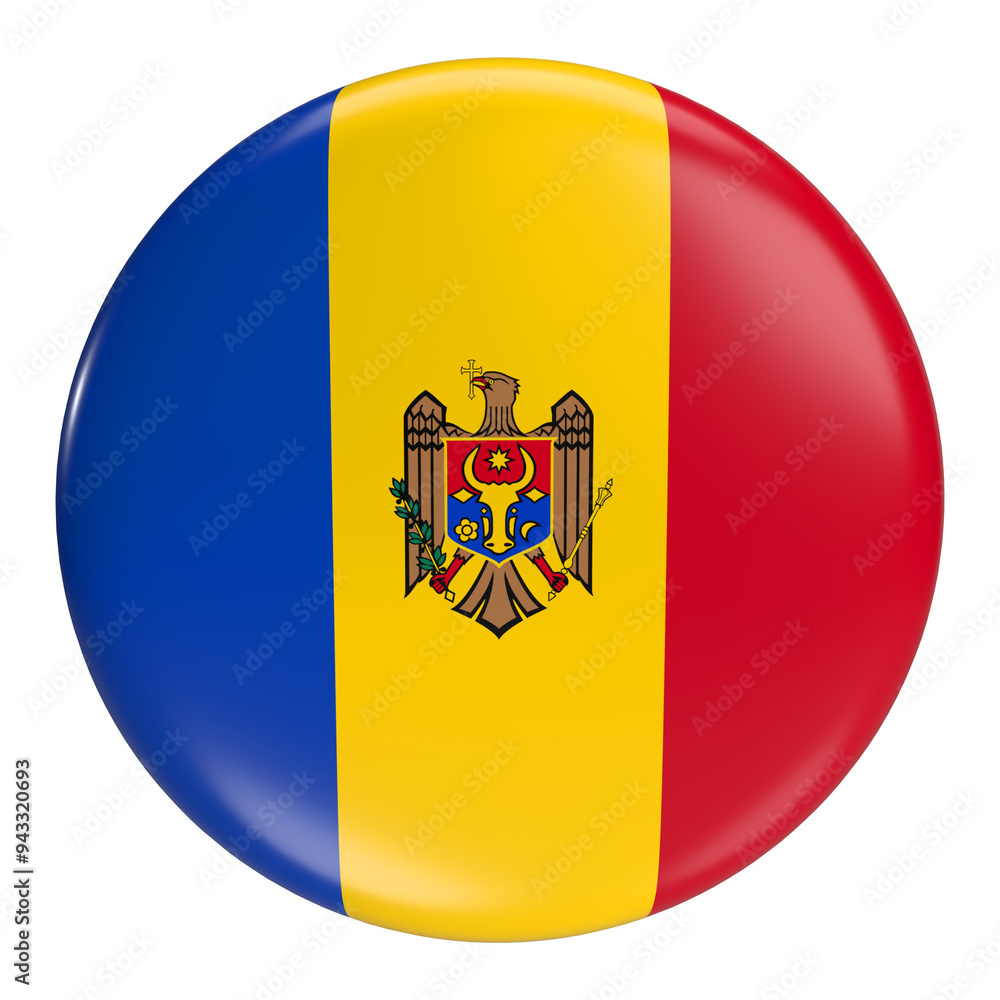 Moldova round flag icon with transparent background Moldova round flag icon with transparent background