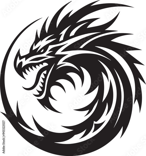 Dragon silhouette design