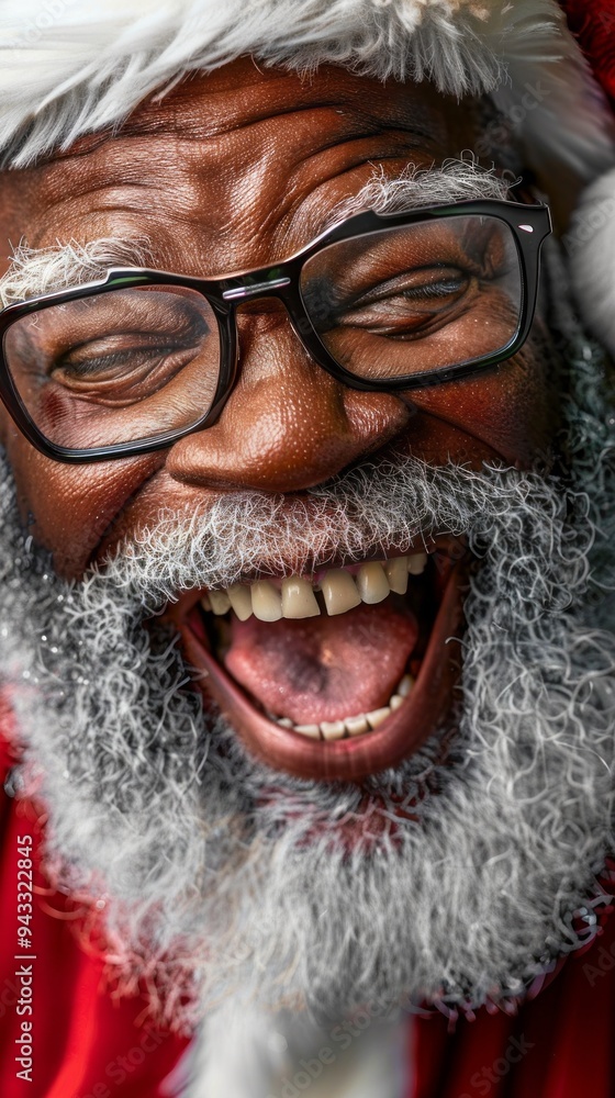 A man with a beard and glasses is smiling and laughing A man with a beard and glasses is smiling and laughing