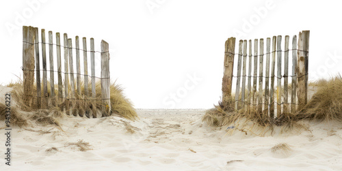 Fototapeta Naklejka Na Ścianę i Meble -  PNG Serene sandy beach entrance