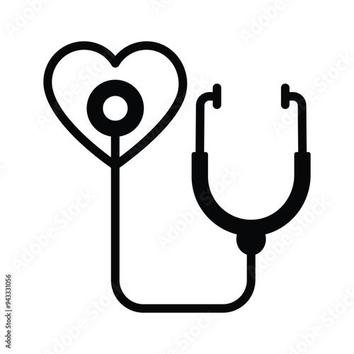 Premium quality icon of heart checkup