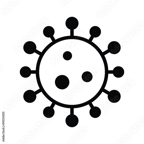 Infectious disease, viral coronavirus icon, ready to use