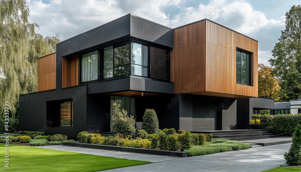 modern cubic house with landscaping design for residential architecture modern cubic house with landscaping design for residential architecture