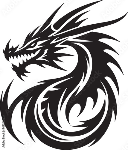 Dragon silhouette design