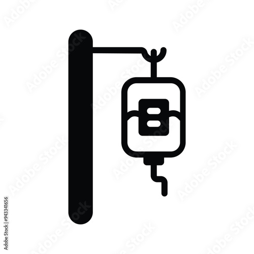 Icon of blood bag in modern style, ready to use vector