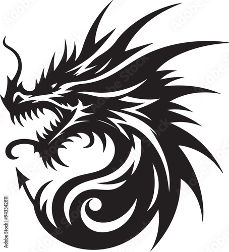 Dragon silhouette design