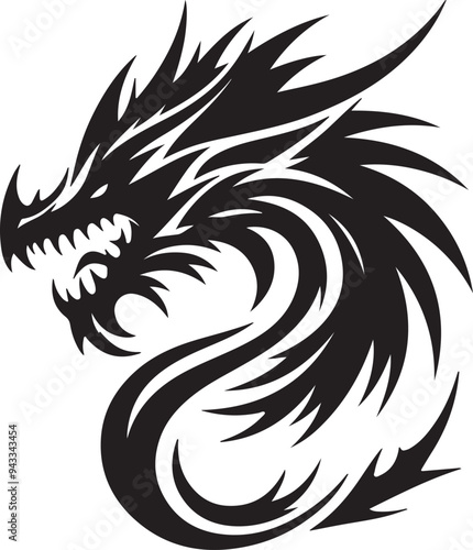 Dragon silhouette design