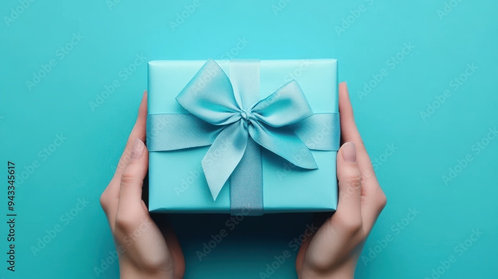 The blue gift box The blue gift box