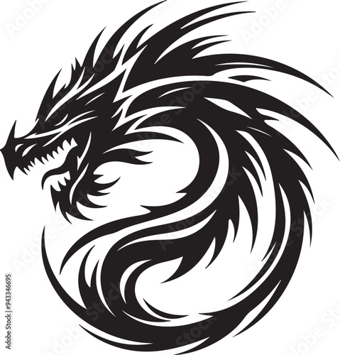 Dragon silhouette design