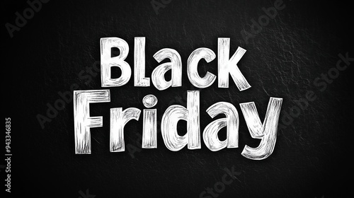 Black Friday sale announcement on textured black background