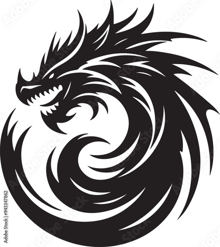 Dragon silhouette design