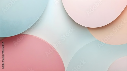 Abstract Pastel Background with Circles and Layers