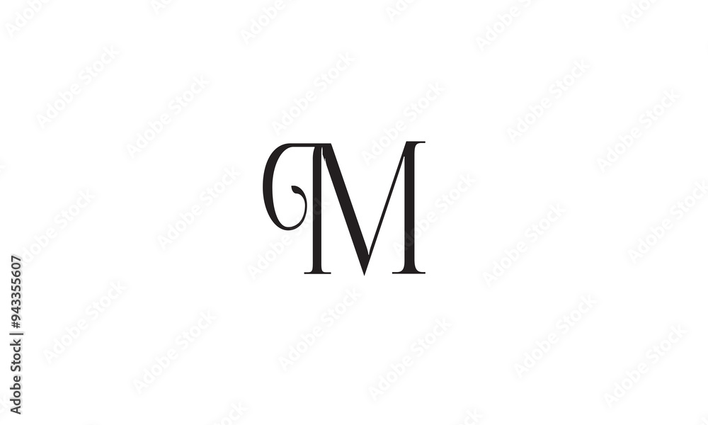 PM, MP, M, P Abstract Letters Logo Monogram PM, MP, M, P Abstract Letters Logo Monogram