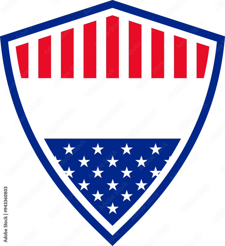 American emblem. USA badge. Flat style. American emblem. USA badge. Flat style.