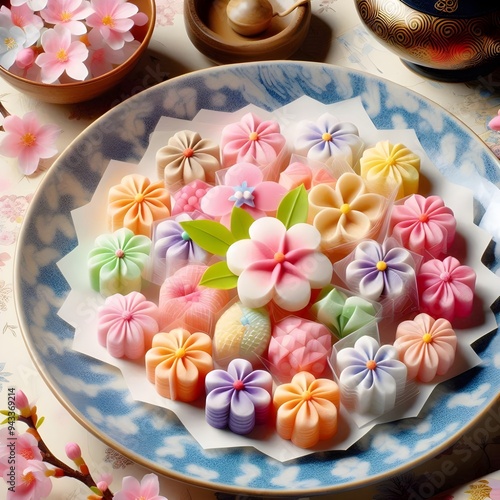 Higashi dessert traditionel du Japon