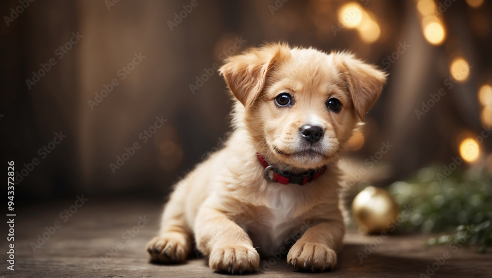 Portrait of an adorable mixed-breed puppy capturing innocence Portrait of an adorable mixed-breed puppy capturing innocence
