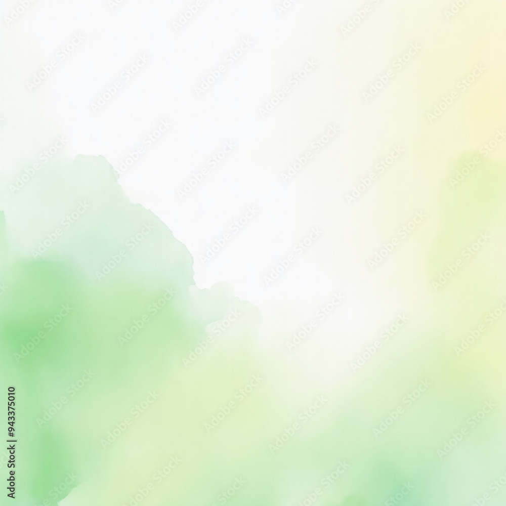 Fototapeta premium Green Pastel Watercolor Digital Paper Background