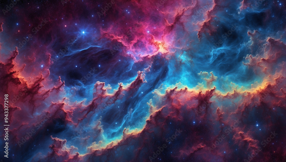 Stunning image of a deep space nebula filled with vibrant colors Stunning image of a deep space nebula filled with vibrant colors