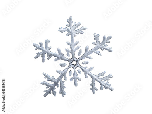 A snowflake on a transparent or solid color background, design material